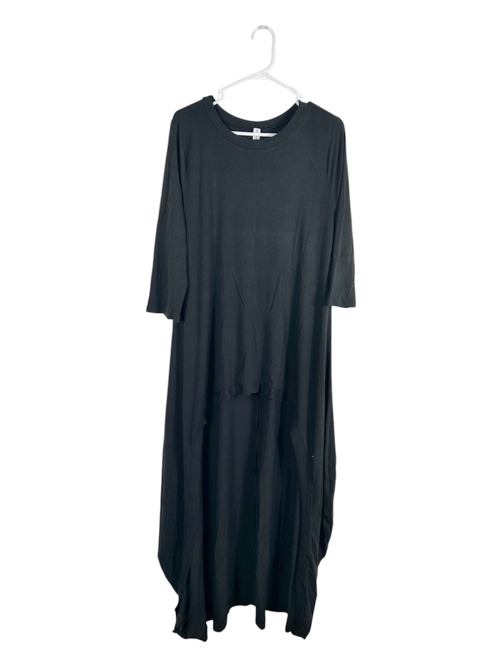 Zenana Premium High Low Tunic Top XL Black Short Sleeve Size XL